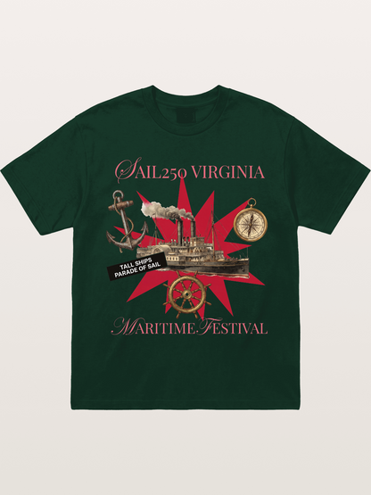 Red Star Tall Ship Festival Art Gildan T-shirt